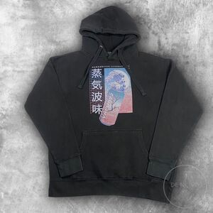 Vapor95 Unisex Vaporwave Juice Pullover Graphic Hoodie Large Black